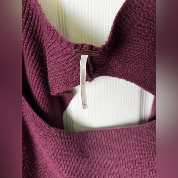 Free People Saffron Ribbed Square Neck Sweater M - Picture 8 of 9